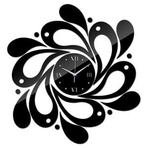 Horloge murale décorative florale