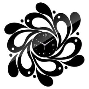 Horloge murale décorative florale