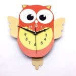Horloge murale hibou pour enfant