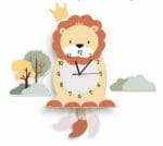Horloge murale lion pour enfant